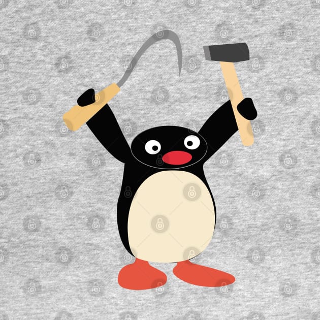 Communist Pingu with Hammer and Sickle meme by gabyshiny